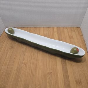 Bella Casa Olive Boat Olive Tray Appetizer Antipasto Charcuterie